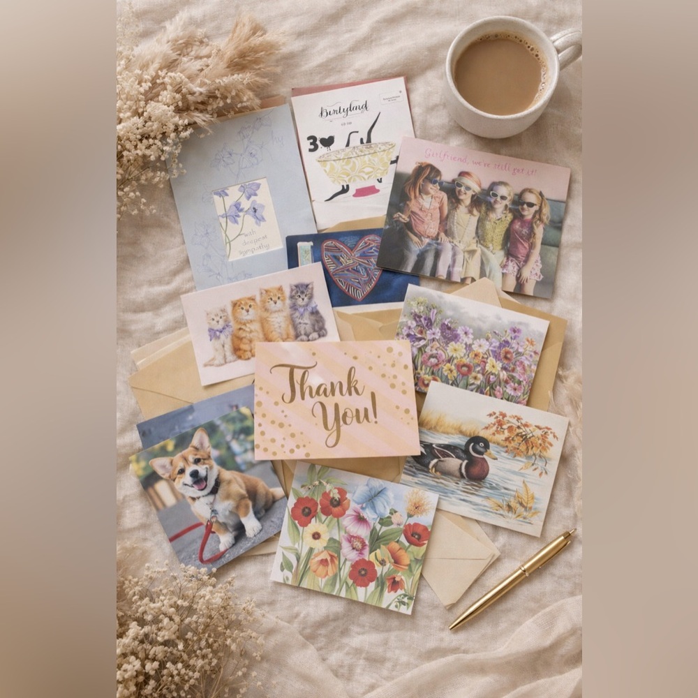 Lot of Thank You Cards + Greeting Cards Bundle | Birthday Wedding Sympathy